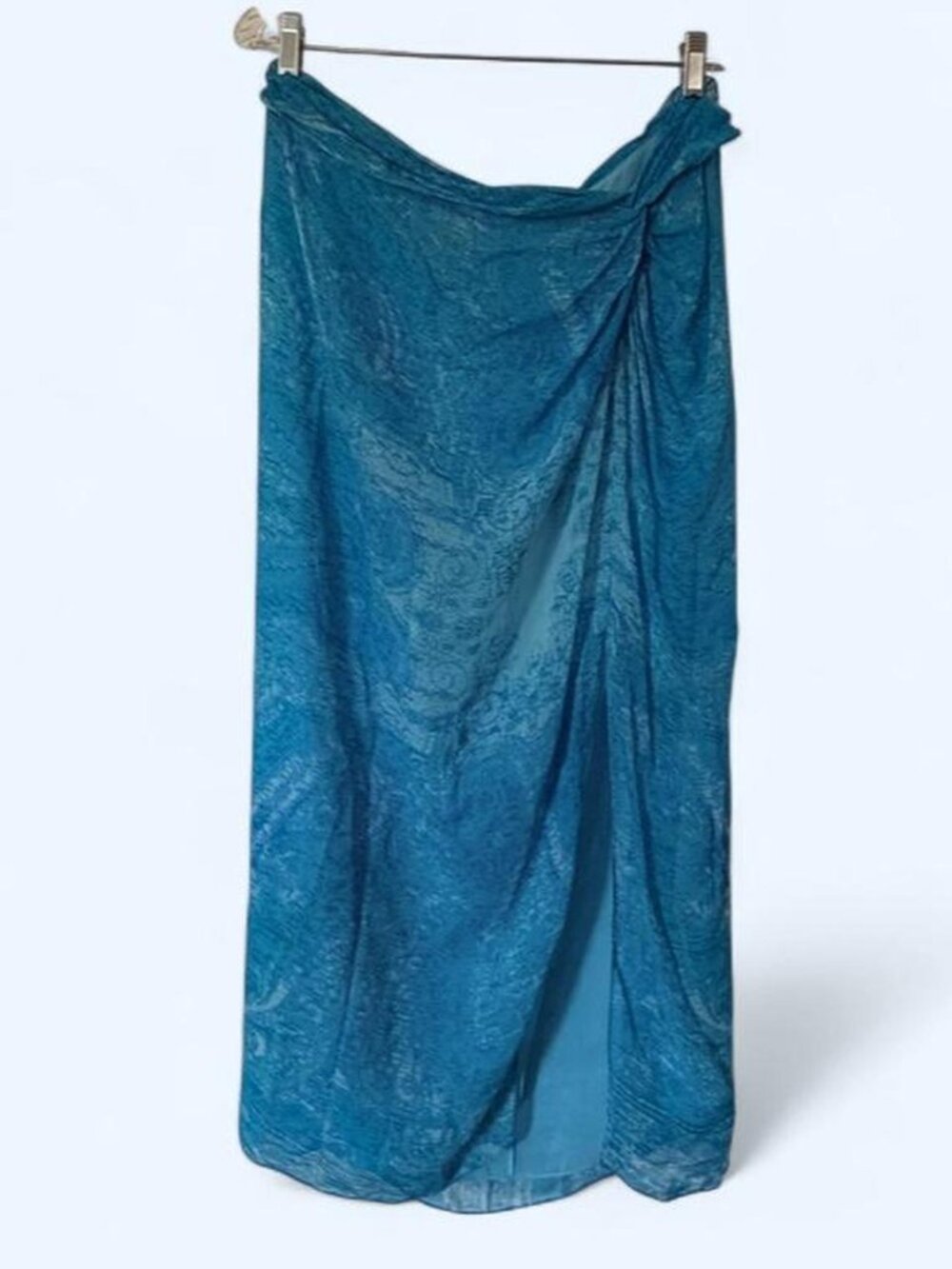 NWT Anne Klein 100% Silk Draped Maxi Skirt Size 16 $235